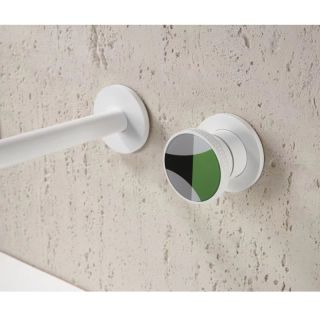 Смеситель для раковины встраиваемый Bronze de Luxe 9007W-G, белый/зеленый