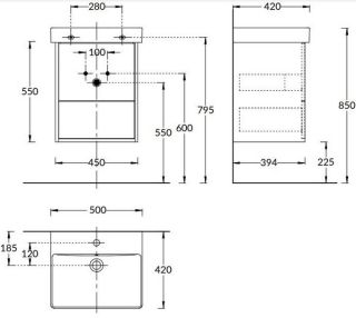Тумба под раковину Kerama Marazzi Pro PRO.50.2\OLM 50 см вяз