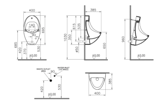 Писсуар VitrA Arkitekt 4106B003-5597