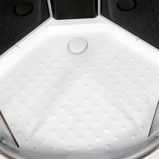 Душевая кабина Deto L 801 с гм. и эл. BLACK 100х100х215 см