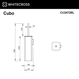 Ёршик подвесной WHITECROSS Cubo CU2472GM оружейная сталь