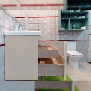 Тумба под раковину Бриклаер Брайтон 4627125415777 100 см бежевый