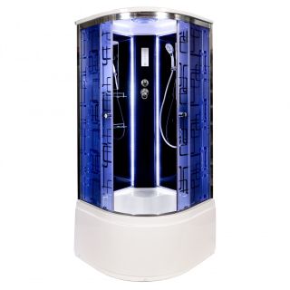 Душевая кабина Deto BМ4590 LED BLACK 90х90х220 см