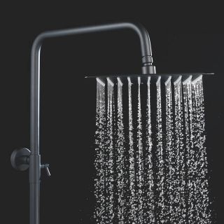 Душевая стойка с термостатом Shevanik S3096H чёрный