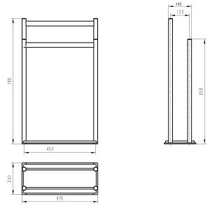 Стойка для полотенец Wonzon & Woghand WW-V4901-CR хром