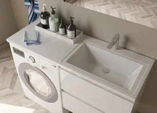 Раковина над стиральной машиной Эстет Dallas silk ФР-00014936 П 130см белый
