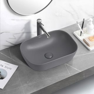 Раковина ABBER Rechteck 46см серый матовый AC2200MG