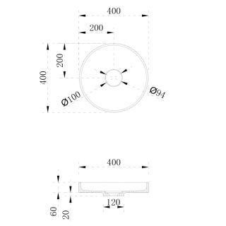 Раковина ABBER Stein AS2604 40см белый матовый