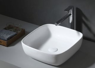 Раковина накладная Azario 40х40х14 фаянс (AZ41016)