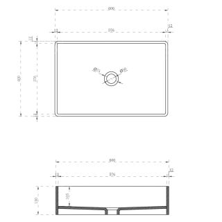 Раковина ABBER Kristall AT2803Saphir 60см синий