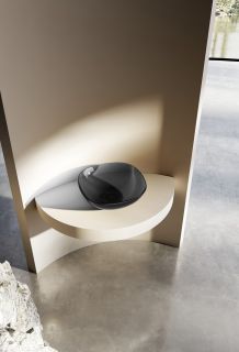 Раковина ABBER Kristall 43см чёрный AT2806Onyx