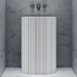 Напольная раковина ABBER Stein AS2551-H 58см белый матовый