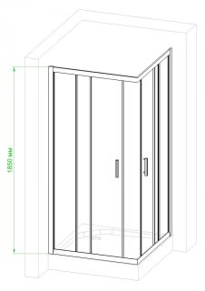 Душевой уголок Royal Bath HPD 110x100см чёрный RB1110HPD-T-BL