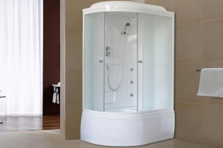 Душевая кабина Royal Bath BK правая стекло матовое 120x80см RB8120BK2-M-R