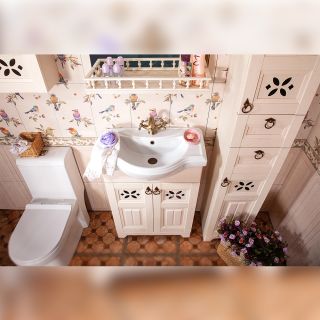 Тумба под раковину Бриклаер Кантри 4627125413681 65 см бежевый дуб прованс