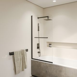 Шторка на ванну RGW Screens SC-114B 80см чёрный 411111408-14