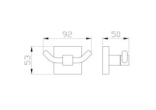 Двойной крючок для ванной Wonzon & Woghand Polo WW-8925 хром