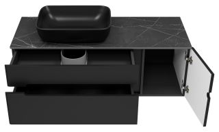 Подвесная тумба под раковину Misty Роял 120см чёрный