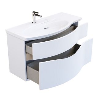 Тумба под раковину Kerama Marazzi Riva RV.100Lh\WHT.M левая 100 см белый матовый