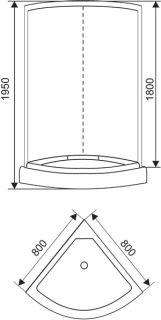 Душевая кабина Arcus style S-10 80х80х210