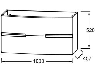 Тумба под раковину Jacob Delafon Nona EB1889RU-G1C 100 см белый глянец