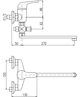 Смеситель для ванны Rav Slezak SAZAVA SA058.5 хром