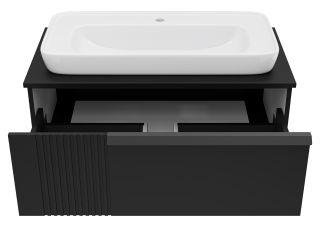 Подвесная тумба под раковину Brevita Savoy SAV-09090-0301Я 90см чёрный