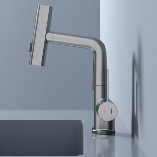 Смеситель для раковины Black&White Sky Day 3027GM оружейная сталь