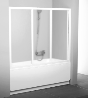 Шторка на ванну Ravak Supernova AVDP3-160 40VS0102ZG Grape профиль белый