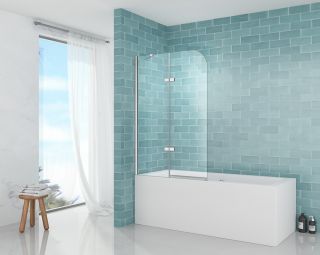 Шторка на ванну ABBER Ewiges Wasser 120см хром AG51120