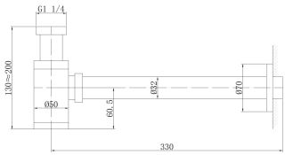 Сифон для раковины ABBER хром AF0030
