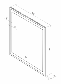 Зеркало с подсветкой Misty Сириус 70см белый