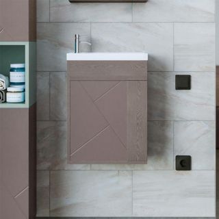 Тумба под раковину Бриклаер Кристалл 4627125416682 40 см ясень анкор темный/графит