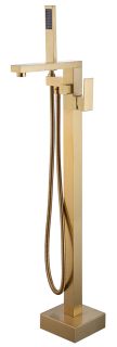 Напольный смеситель для ванны ABBER Daheim матовое золото AF8215G