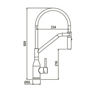Смеситель для кухни Gappo G4098-13 с гибким изливом золотой сатин