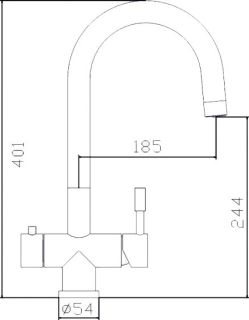 Смеситель для кухни ZORG Inox  SZR-1339 F-A