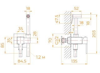 Гигиенический душ RGW SP-212 581408212-01 хром