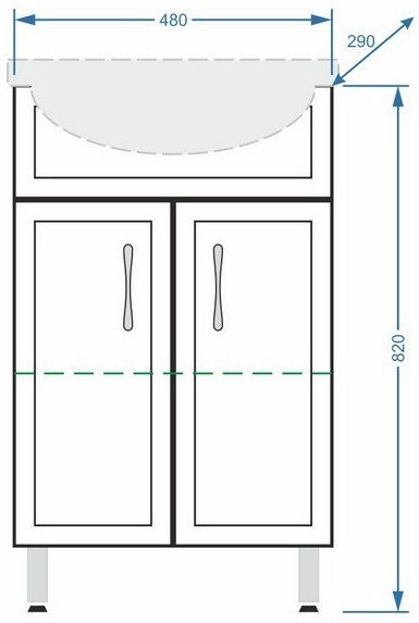Тумба под раковину Stella Polar Концепт 50см белый SP-00000039