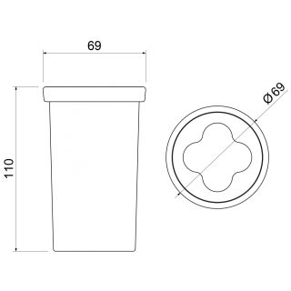 Стакан настольный для зубных щёток Timo Saona 13233/17 золото матовое