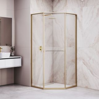 Душевой уголок RGW SV-82Gb "L" 33328299-16L 90x90 см брашированное золото