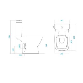Унитаз напольный Santek Нео с сиденьем дюропласт Soft-close 1WH302470 SLIM
