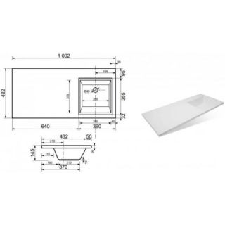 Умывальник Style Line Даллас/эстетика СС-00000517 100x48, правый