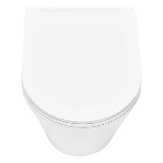 Унитаз подвесной TECEspring K 9700997 безободковый с сиденьем смыв торнадо белый