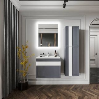 Тумба под раковину Бриклаер Берлин 4627125416149 70 см оникс серый