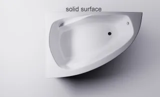 Ванна из искусственного камня Astra-Form Тиора 01010084 левая 155x105 см белый матовый