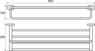 Ravak Полотенцедержатель (3 полотенца), 66 см CR 330.00