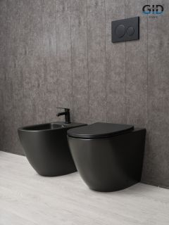 Унитаз приставной Gid TRS-269BM 62214Y черный матовый 56x36.5x42