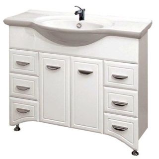 Напольная тумба под раковину Misty Дрея 105см белый