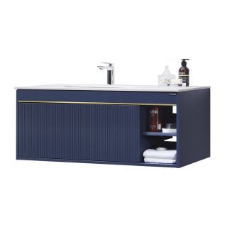 Тумба с раковиной Orans BC-1137-1000 11371000 100 см синий матовый