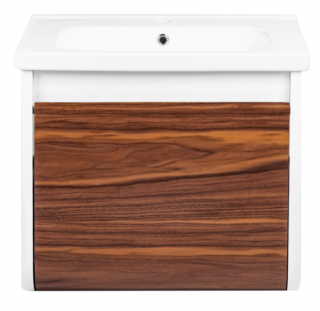 Подвесная тумба под раковину Veedi Vision VSN600T-CR 60см белый/дуб орех